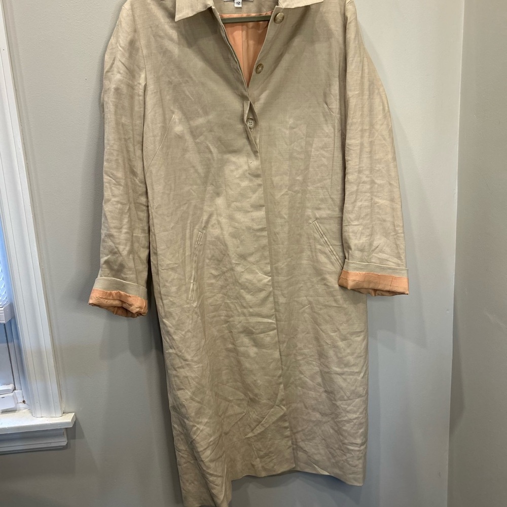 Gruppo Americano Linen Beige Long Coat